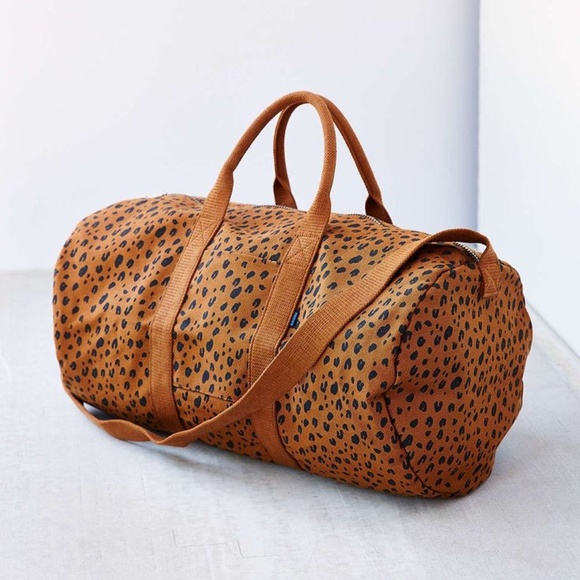 Baggu Handbags - BAGGU Leopard Print Duffle / Duffel Bag